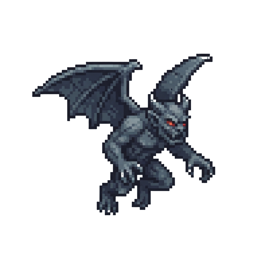 A Rogue Flying Dark Gargoyle Statue