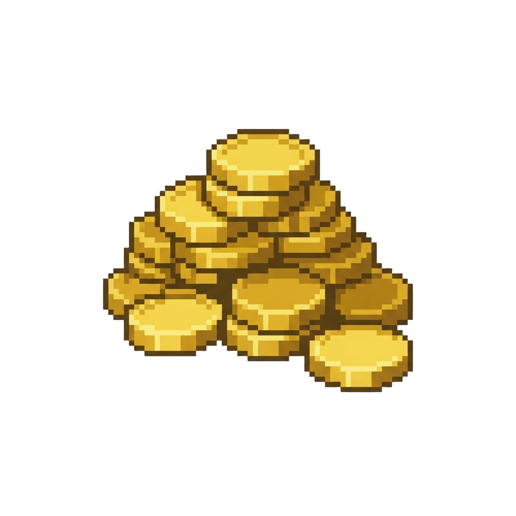A Shimmering Golden Coin Pile