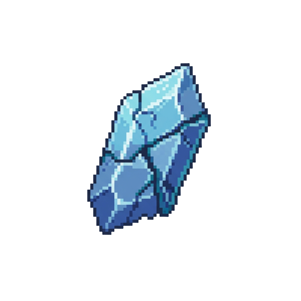 A Cracked Crystal Fragment