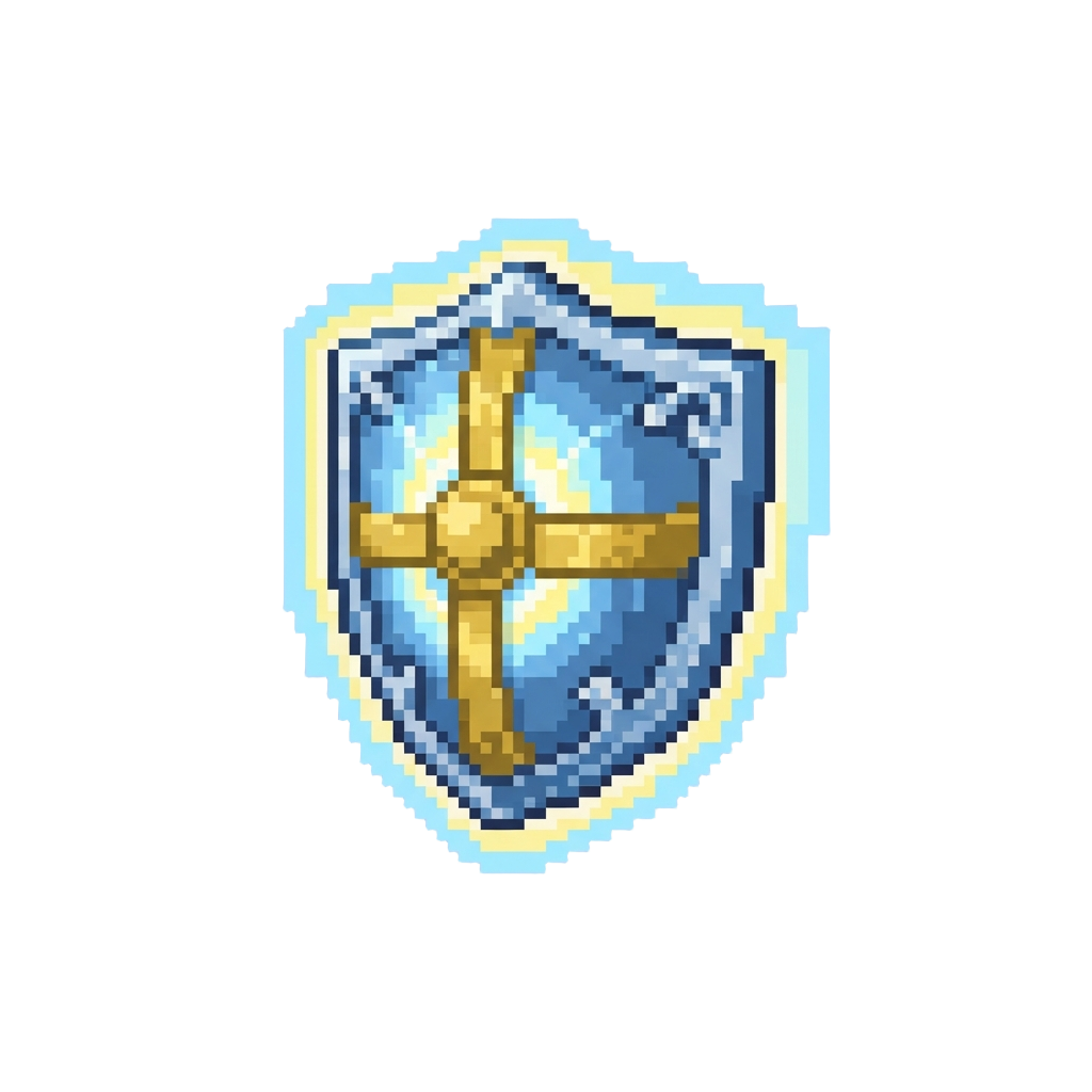 A Glowing Divine Aura Shield