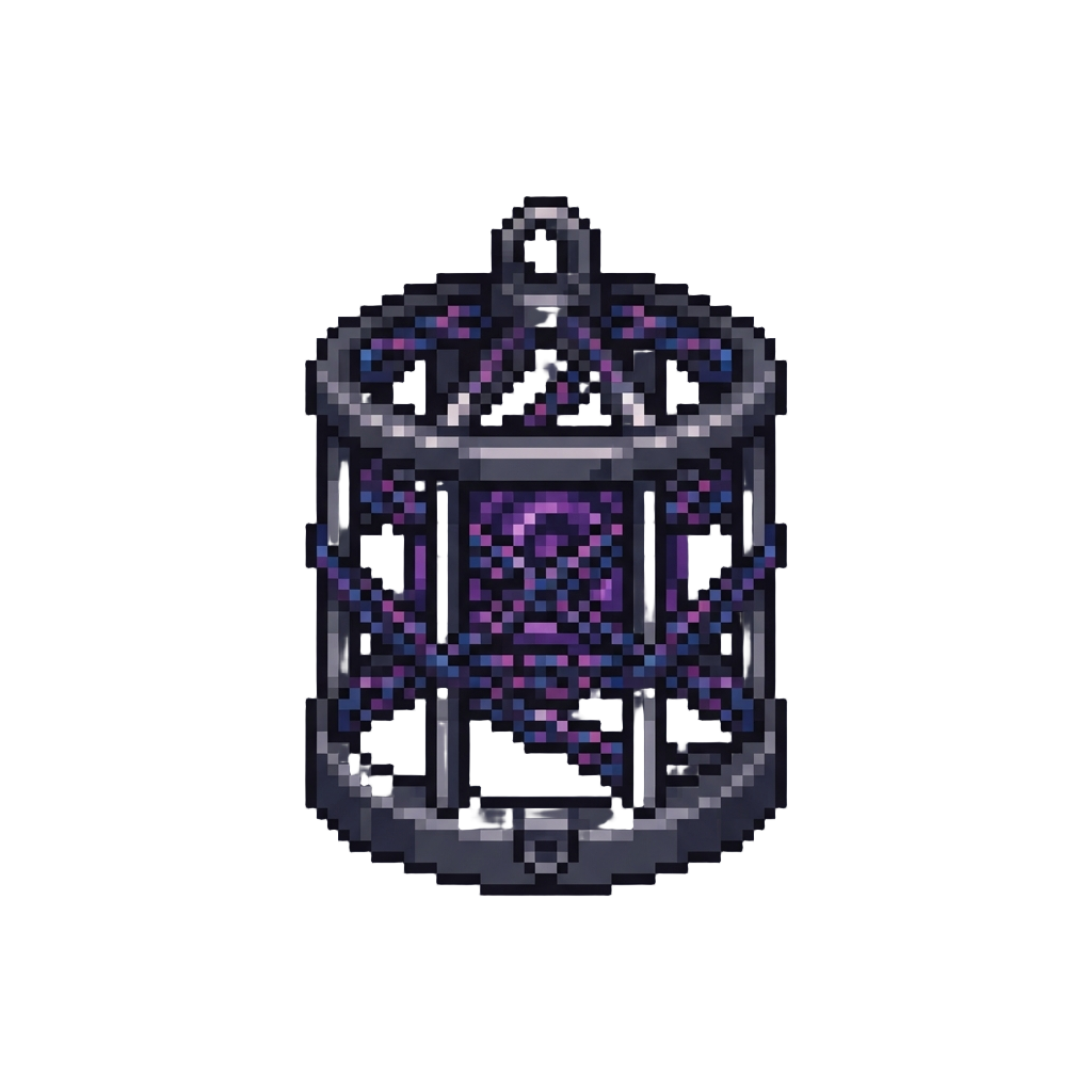 A Cage of Shadowy Magical Chains