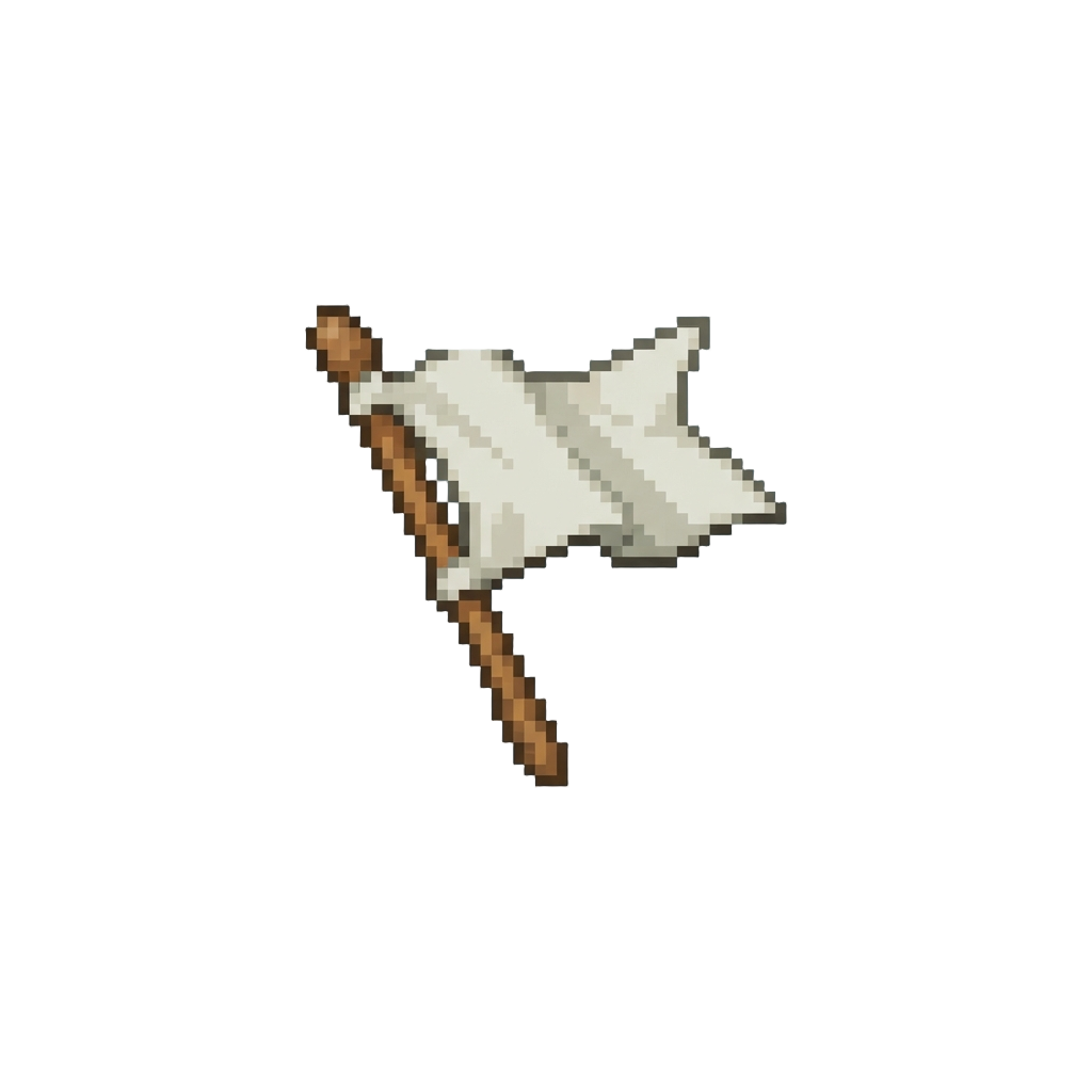 A Tiny Fluttering White Surrender Flag