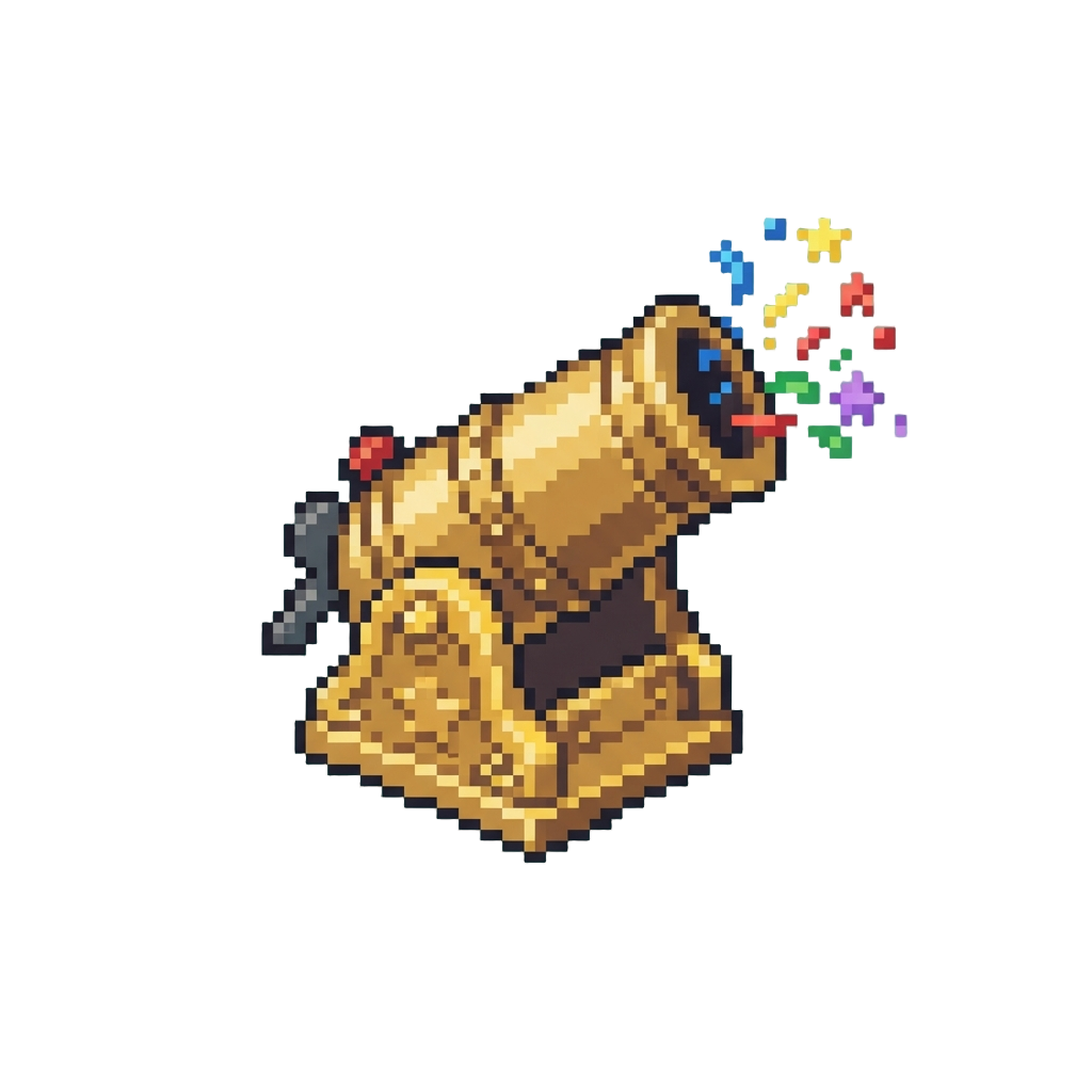 A Golden Party Confetti Cannon