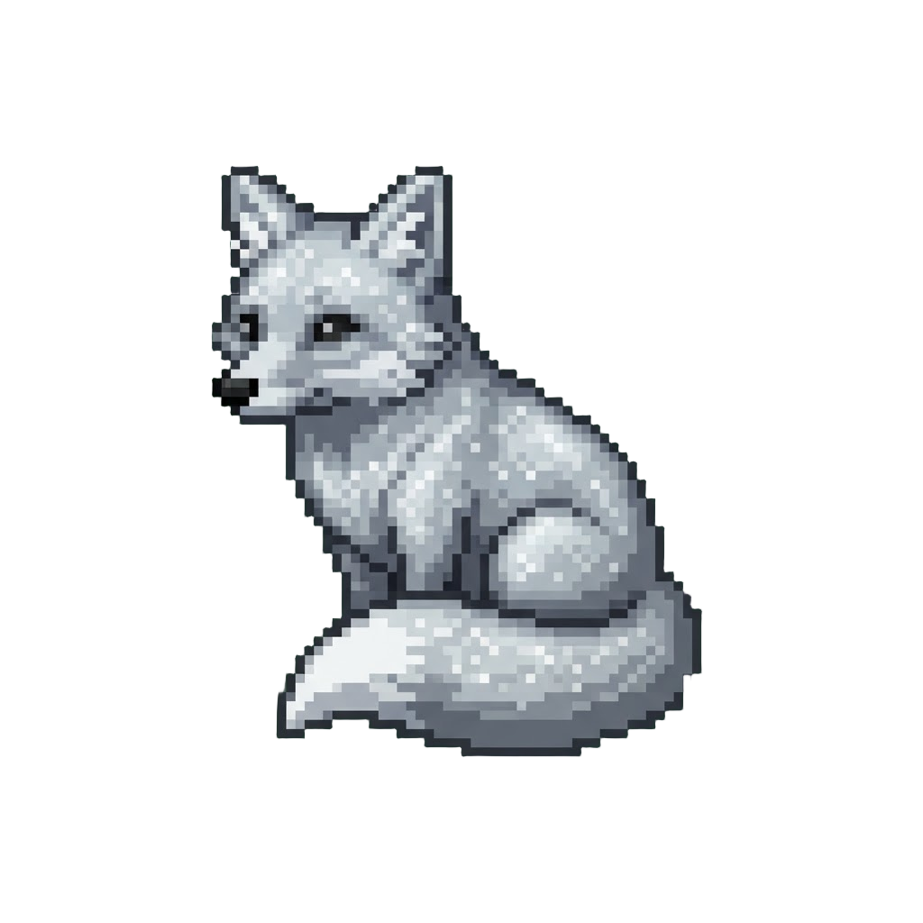 A Sparkling Silver Forest Fox with Shimmering Fur