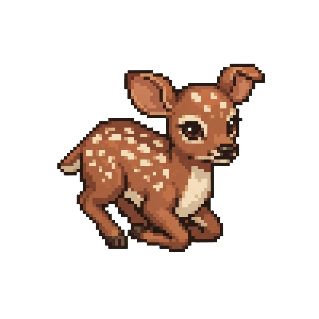 A Timid Spotted Fawn Wiggling Its Ears