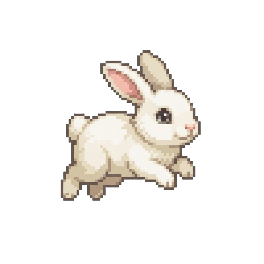A Fluffy Bunny Rabbit Hopping Out Playfully