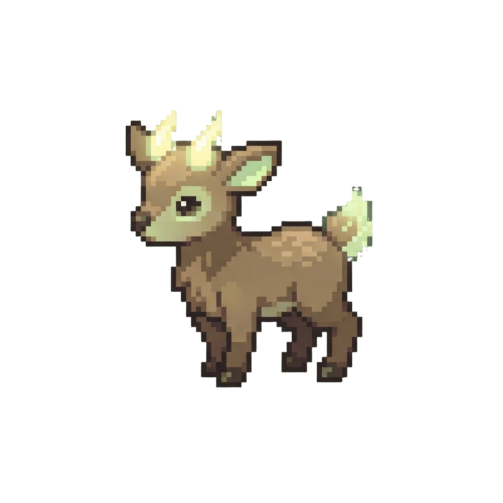 A Gentle Glowing Forest Spirit Fawn