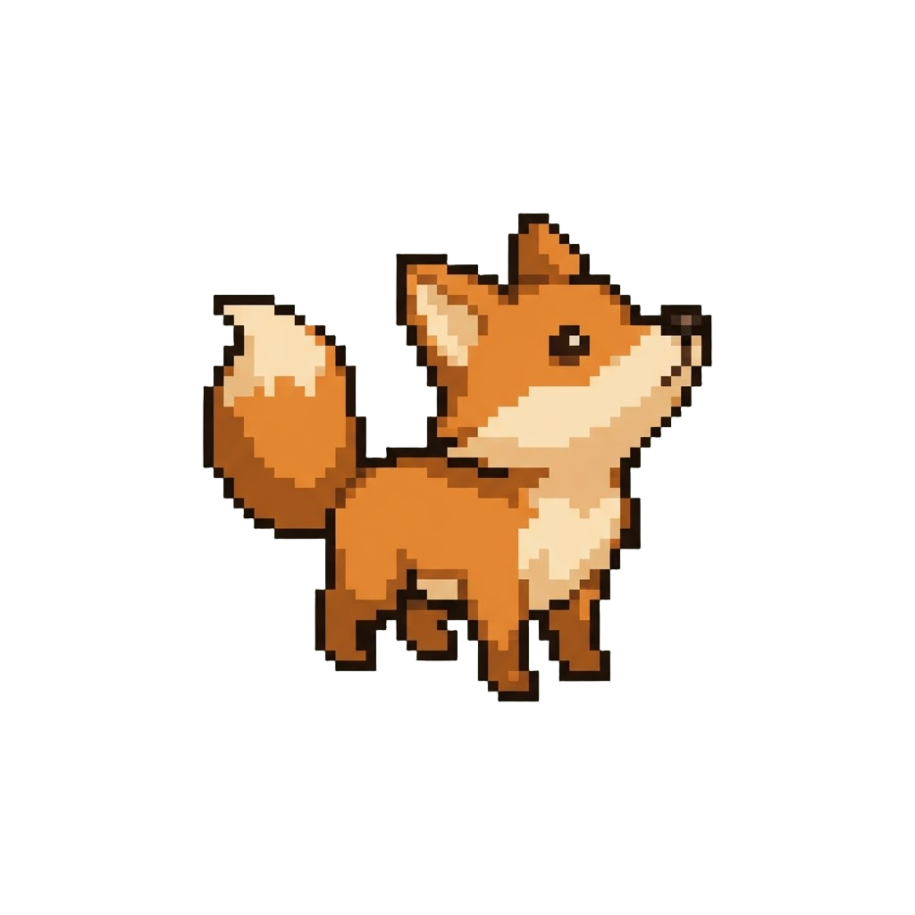 A Cute Bushy-tailed Orange Fox Sniffing the Air