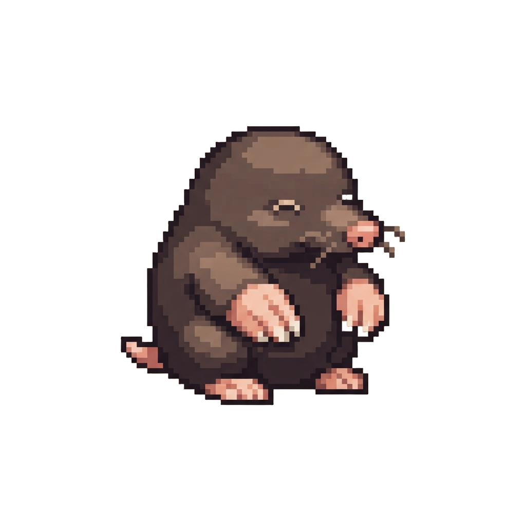 A Tiny Mole Blinking Nervously in the Light