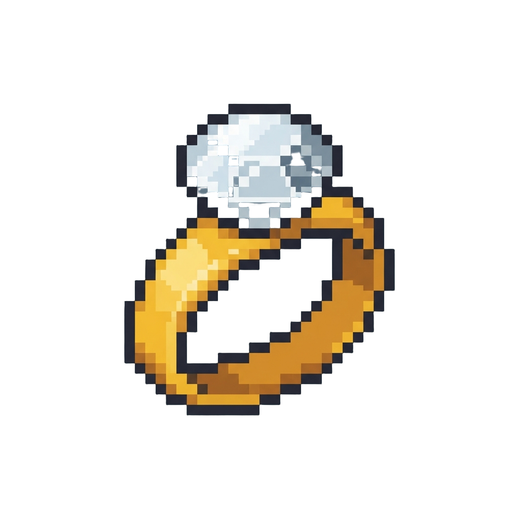 A Giant Dazzling Cartoon Diamond Ring