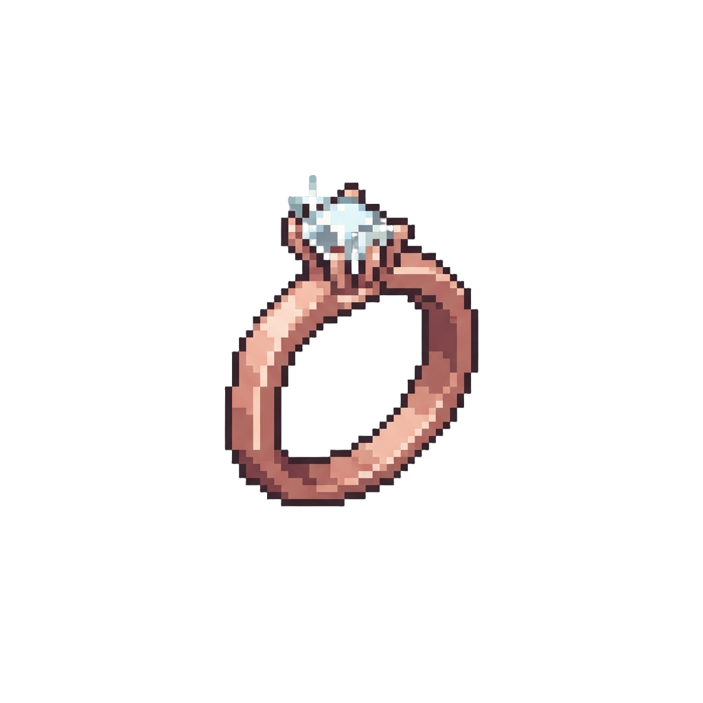 A Shimmering Rose Gold Diamond Band