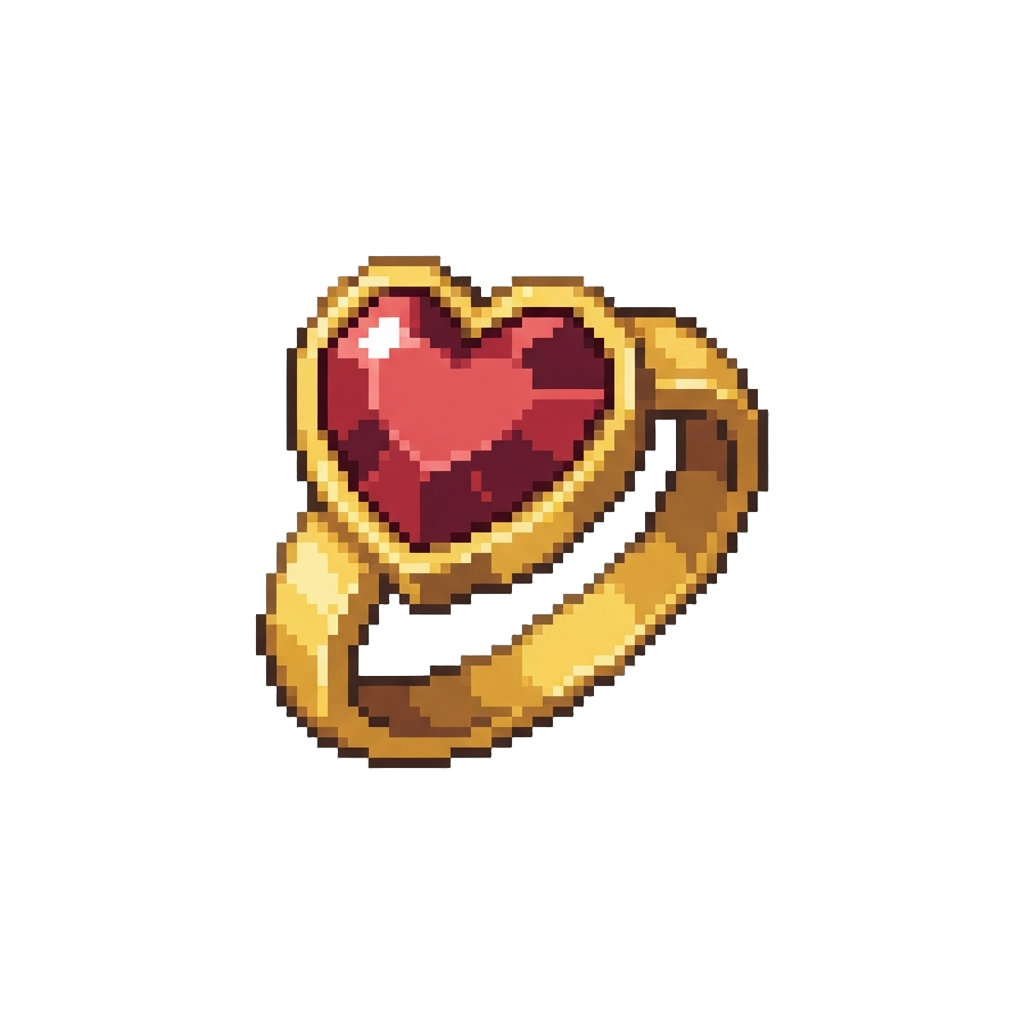 A Cute Heart-shaped Ruby Ring
