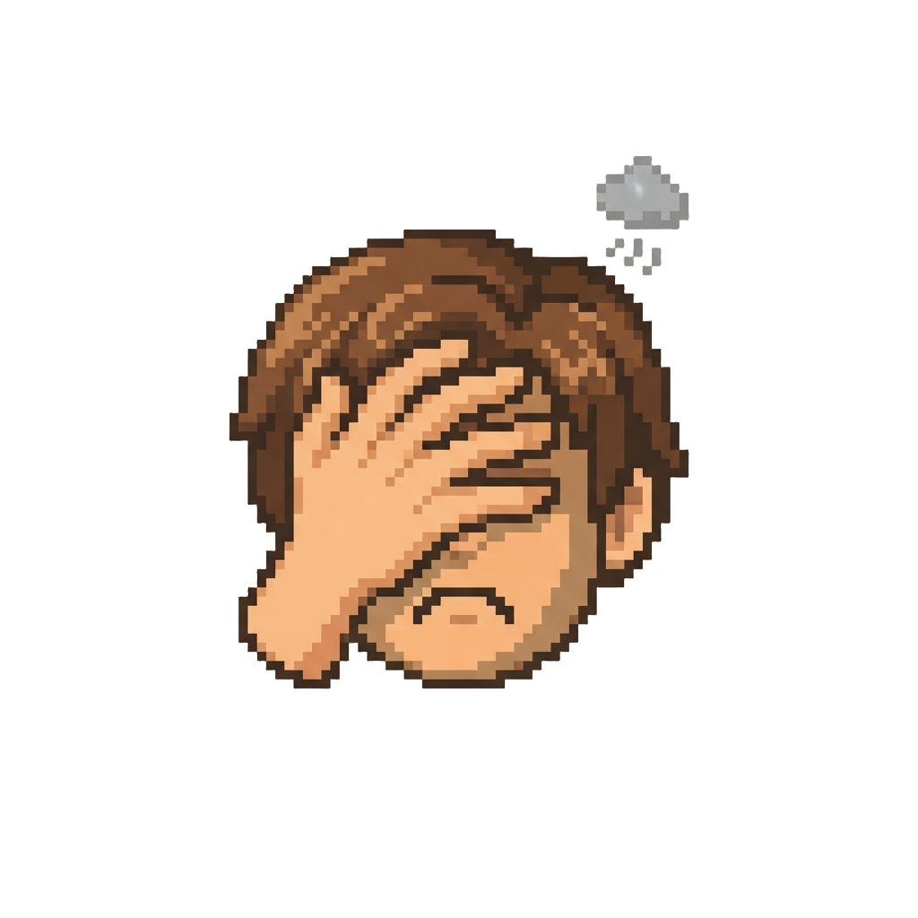 An Exaggerated Hand-over-eyes Groan