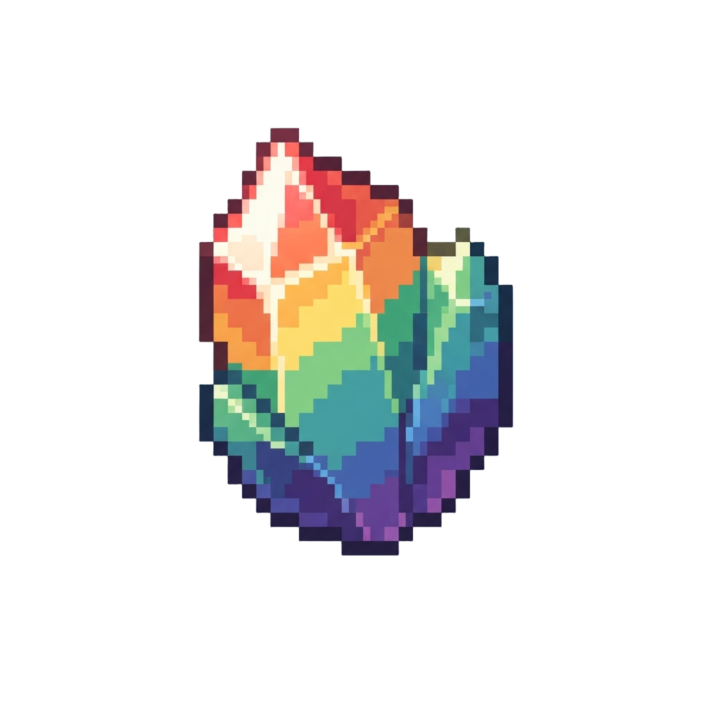 A Glowing Rainbow Crystal