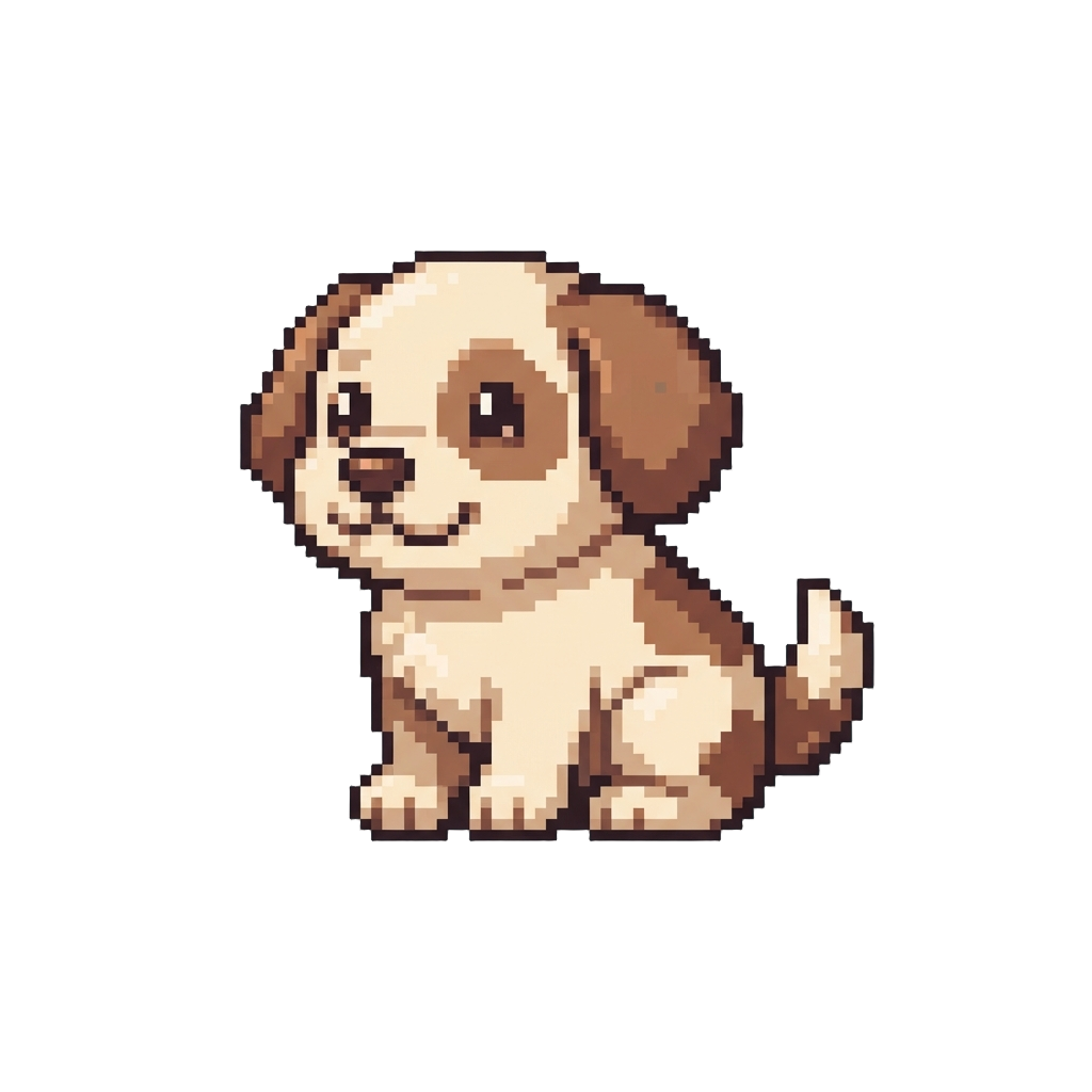 A Cute Virtual Pixel Puppy
