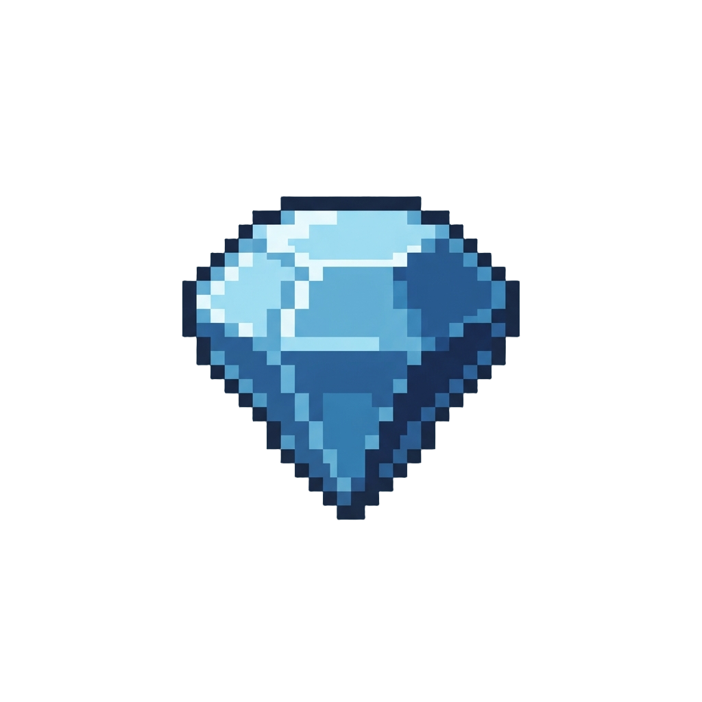 A Shimmering Blue Diamond