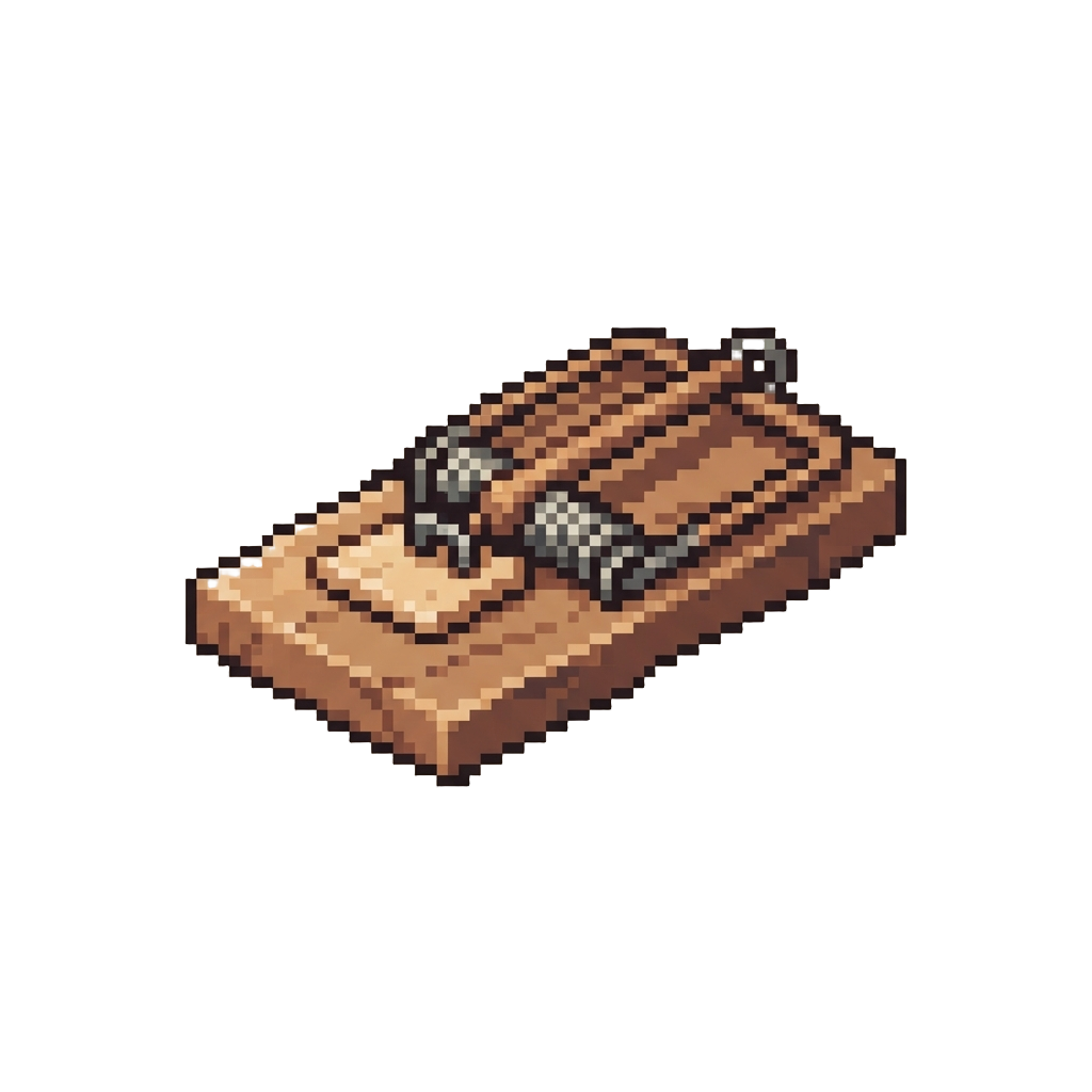 A Snapping Wooden Mousetrap