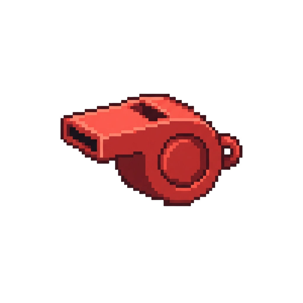 A Plain Red Plastic Whistle