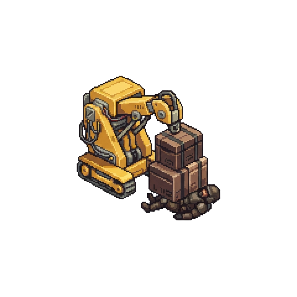 A Heavy Force Lift Dropping Heavy Cargo Boxes on the Trooper