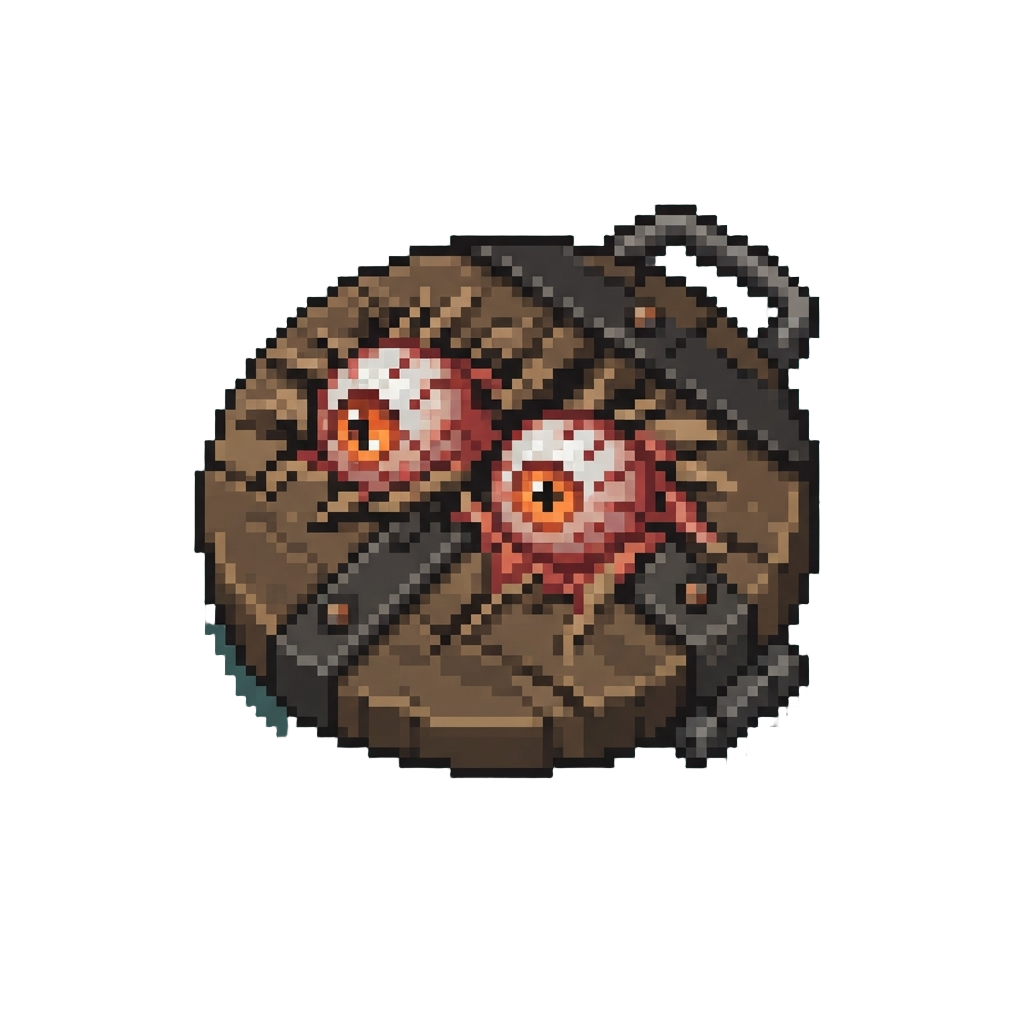A Set of Monster Eyes Popping Out of the Lid