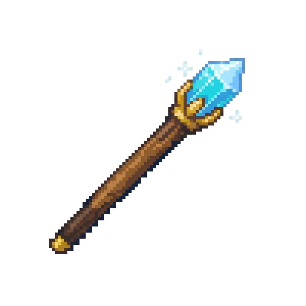 A Floating Crystal Wand