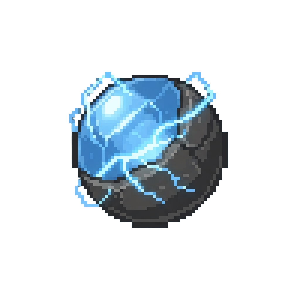 A Orb Crackling with Blue Lightning