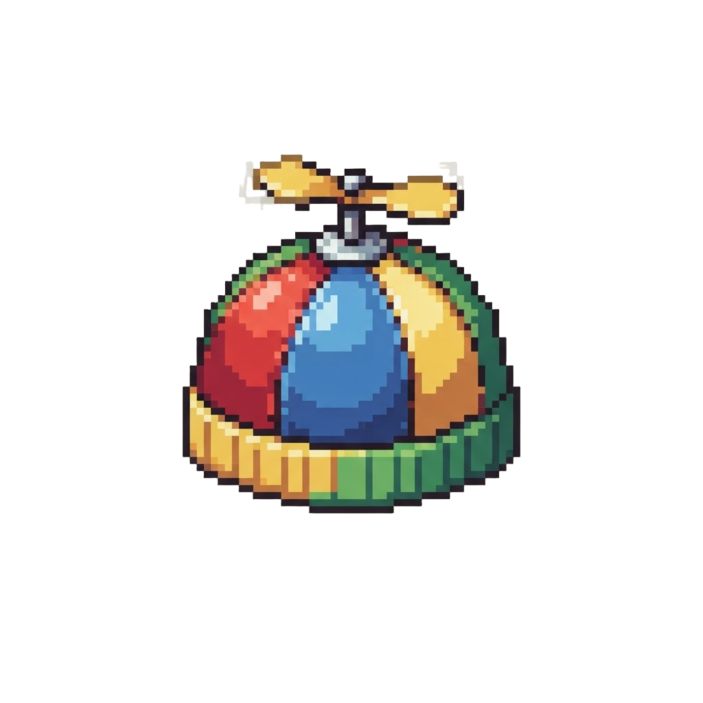 A Tiny Propeller Beanie Hat That Spins Slowly