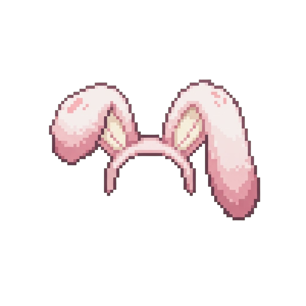 A Silly Pair of Fuzzy Bunny Ears That Flop Down