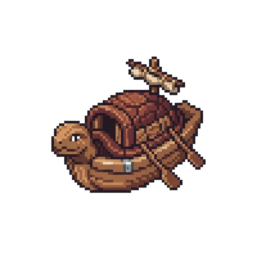 A Wooden Carved Turtle Boat