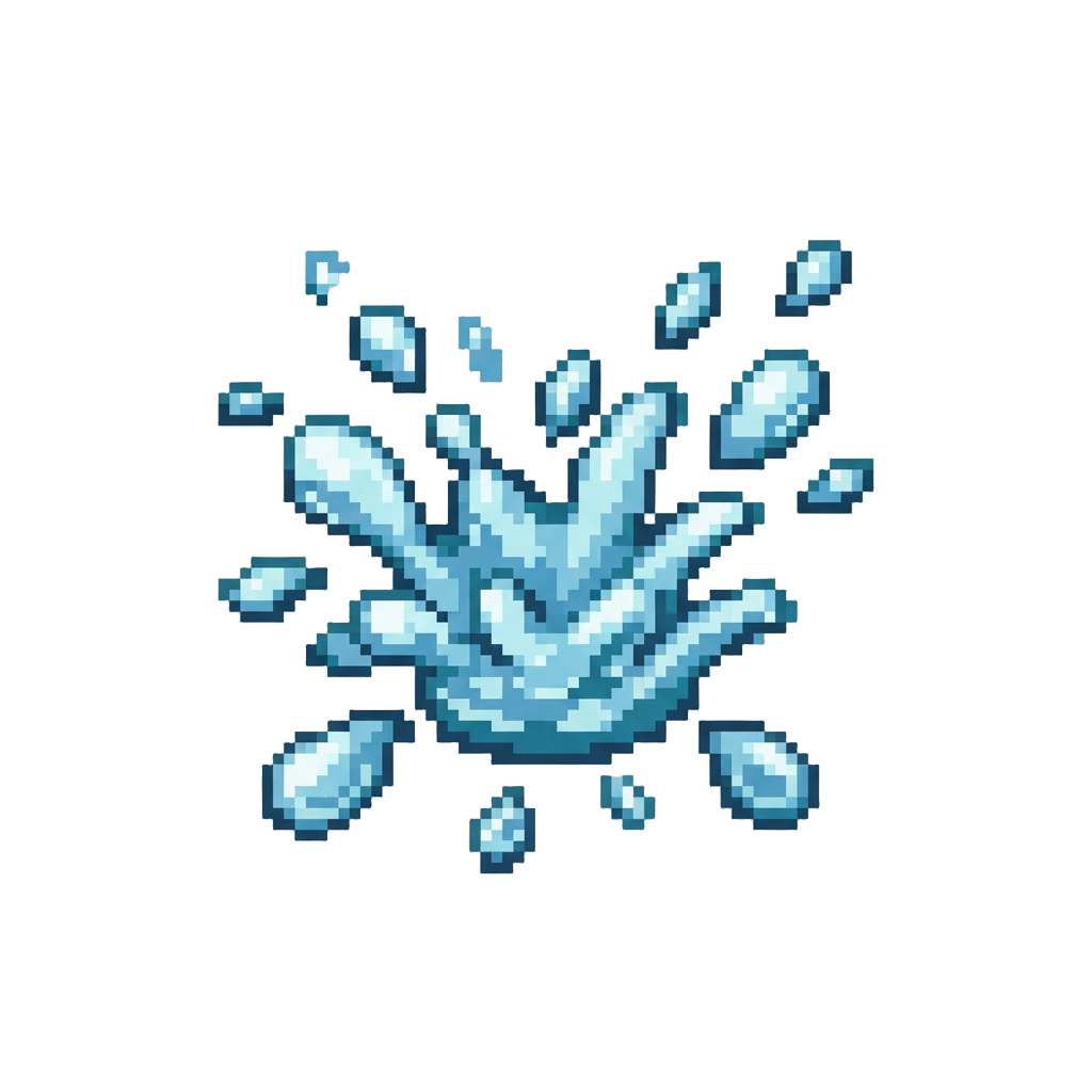 A Burst of Tiny Glittering Water Droplets