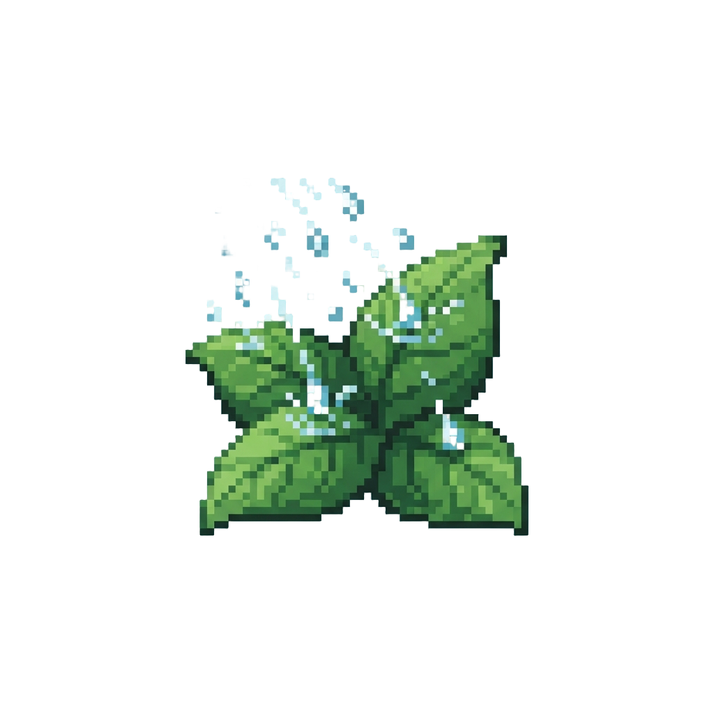 A Shower of Water Droplets Hitting Nearby Leaves