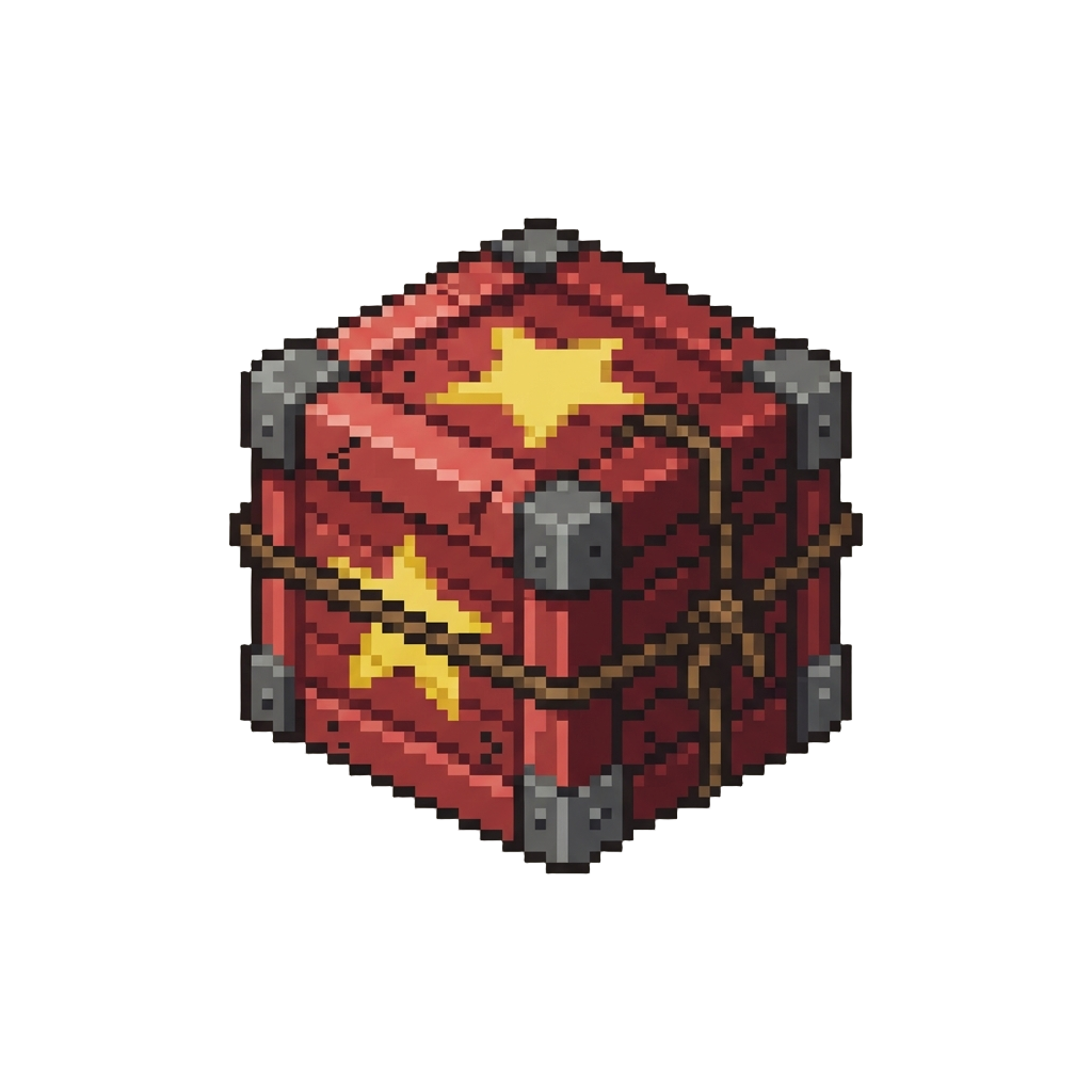 An Enemy Supply Crate Landing in the Courtyard