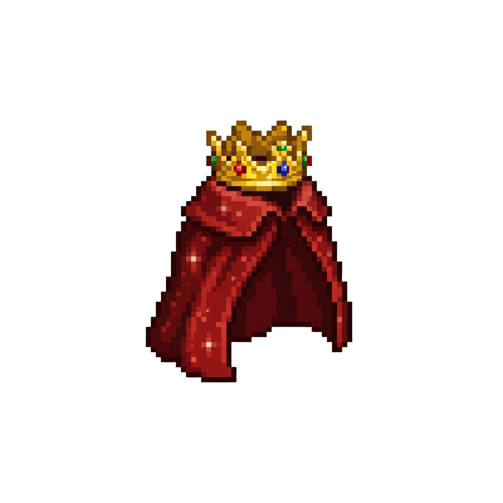 A Tiny Golden Crown and Sparkly Velvet Cape
