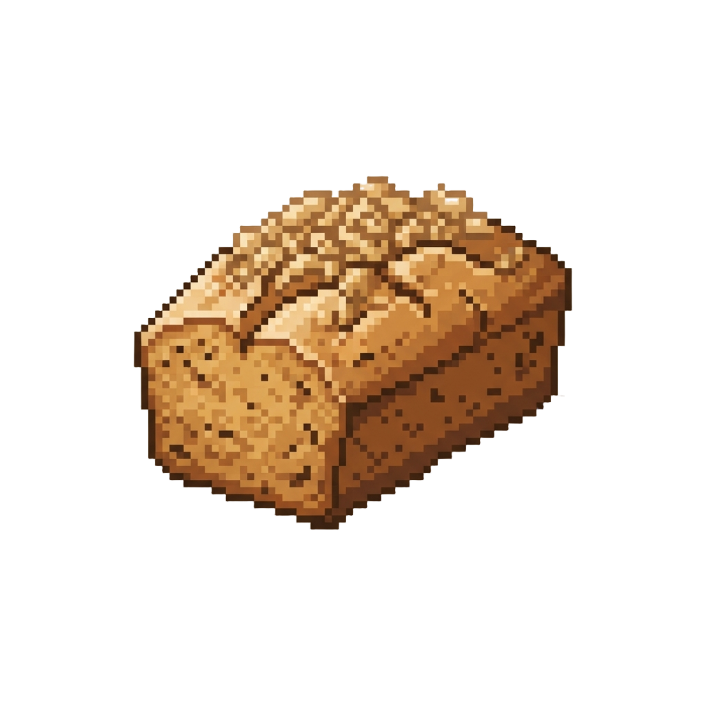 A Sweet Banana Bread Cake Topped with Walnuts