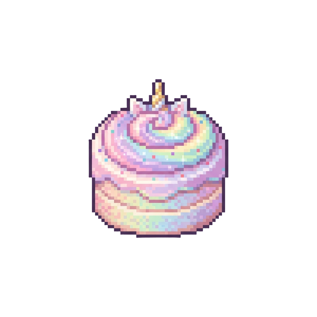 A Glittering Rainbow Unicorn Cake with Pastel Buttercream Swirl