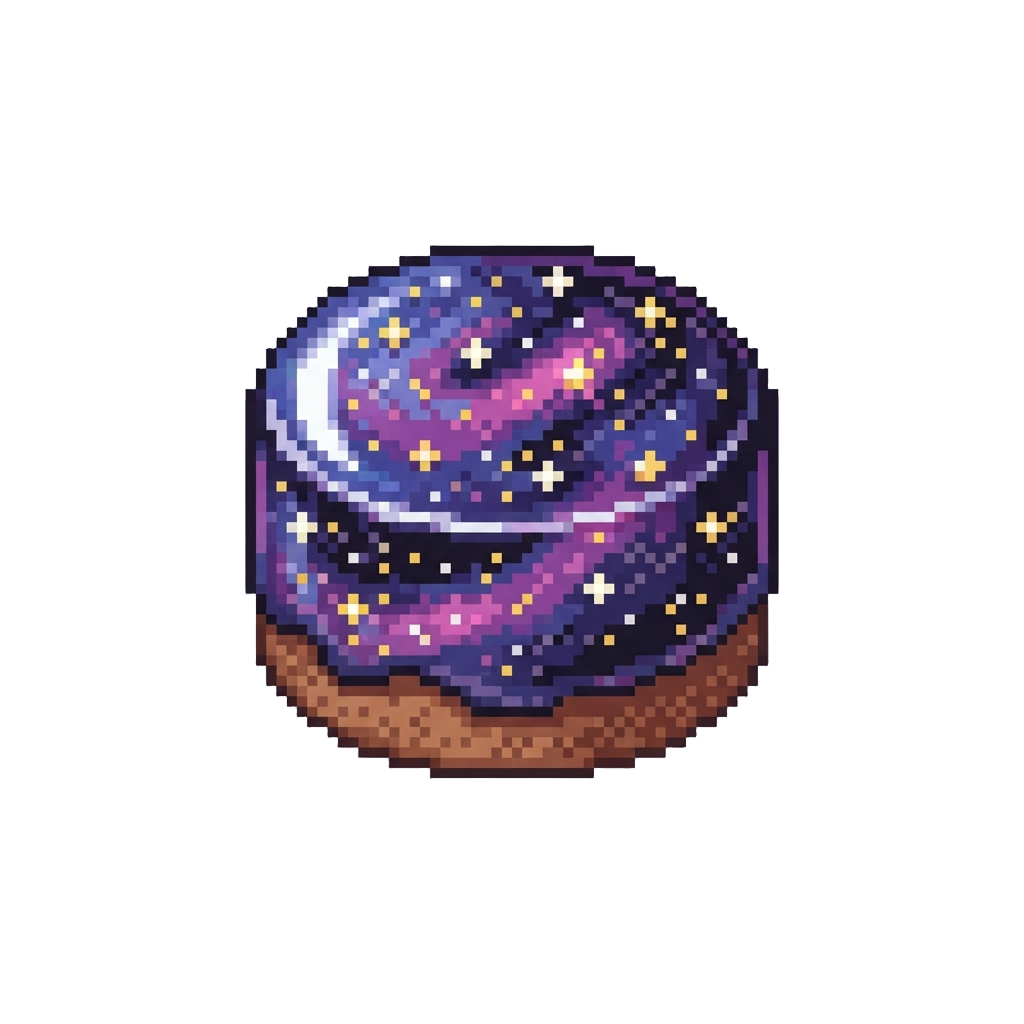 A Shiny Mirror-glazed Galaxy Cake with Star Sprinkles
