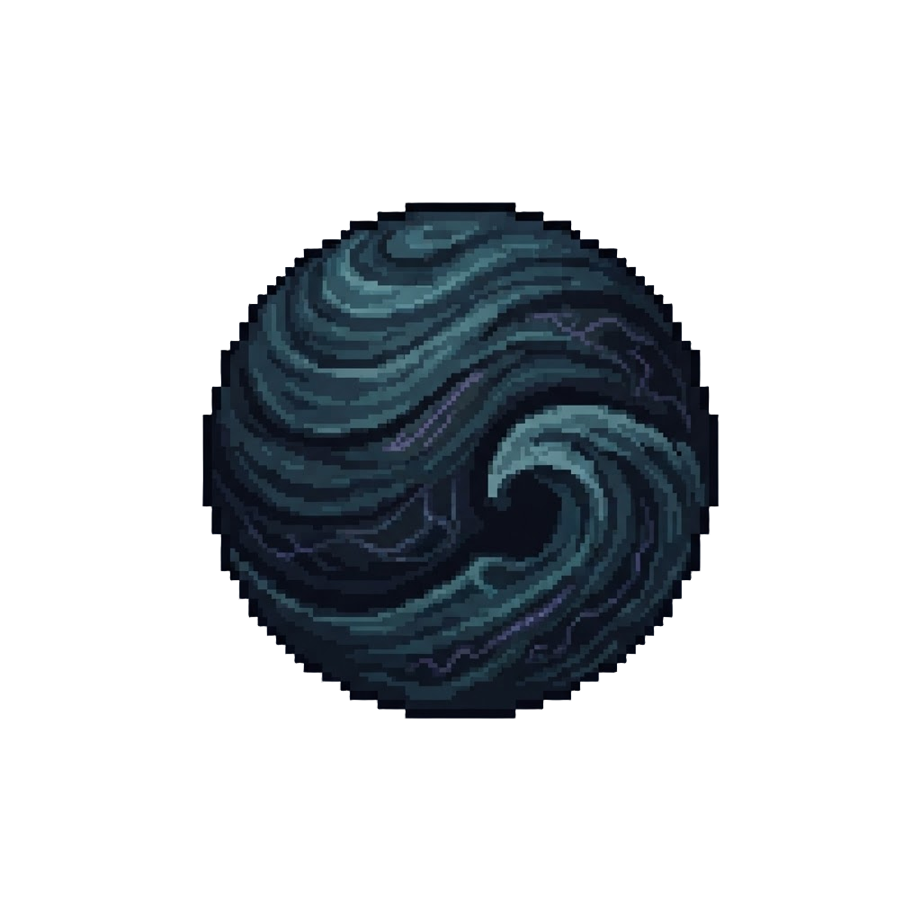 A Pitch-black Abyssal Sea Planet Swept by Gravity-warping Waves