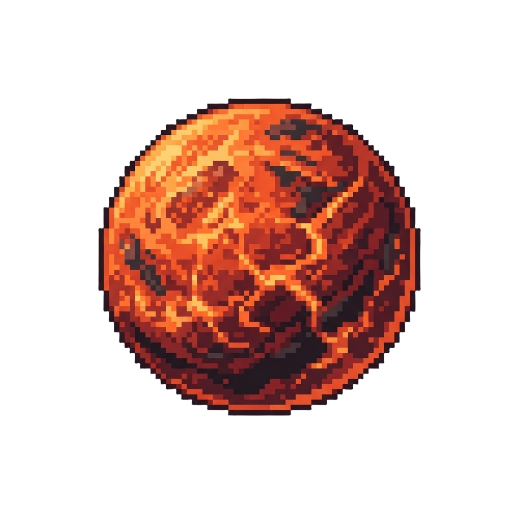 A Molten Iron Planet Bathed in Blinding Red Geothermal Heat