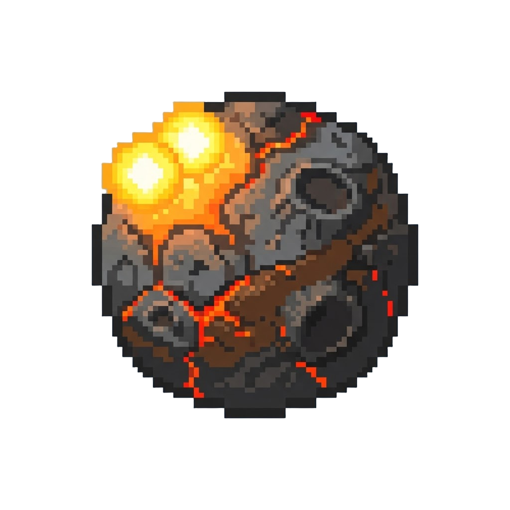 A Cinder-choked Rock World Under a Blazing Double Sun