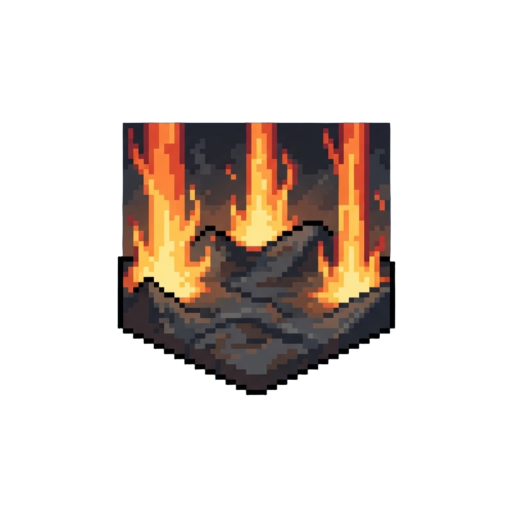 A Scorched Ash-plains World Engulfed in Towering Fire Pillars