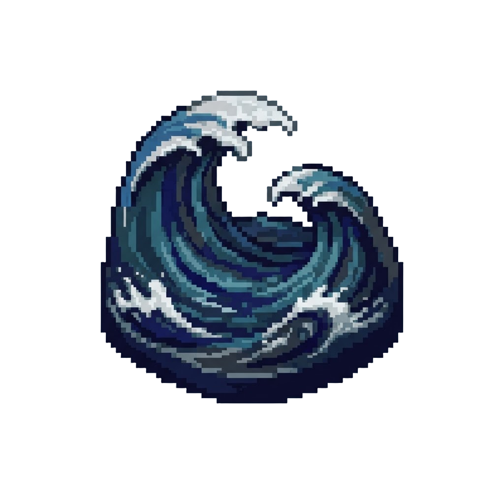 A Dark Storm Ocean World with Miles-high Towering Tidal Waves