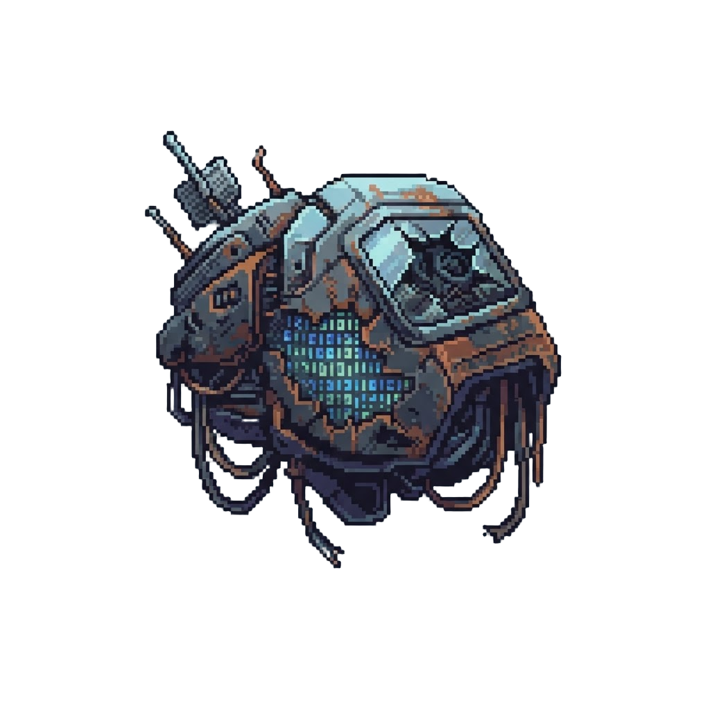A Decaying Space-station Graveyard Bathed in Binary Radiation