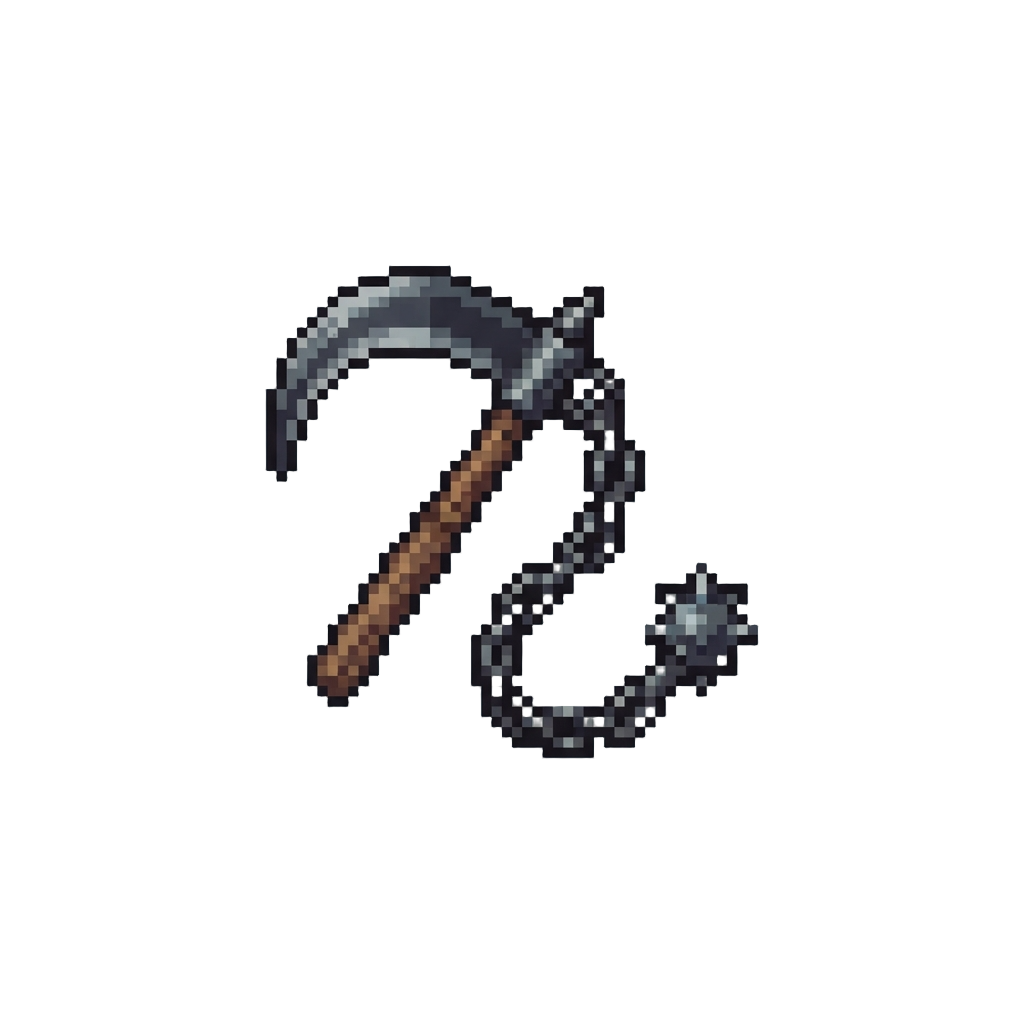 A Spiked Chain Sickle Weapon