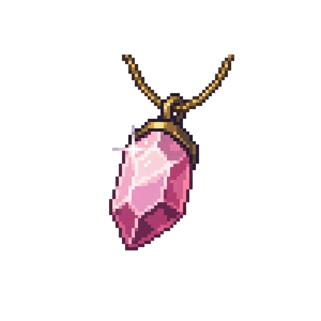 A Glowing Sacred Jewel Shard Neck Pendant