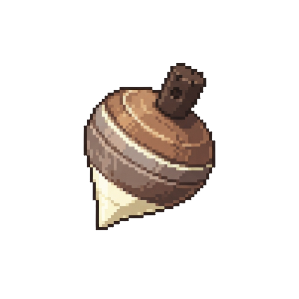 A Giant Cute Wooden Spinning Top