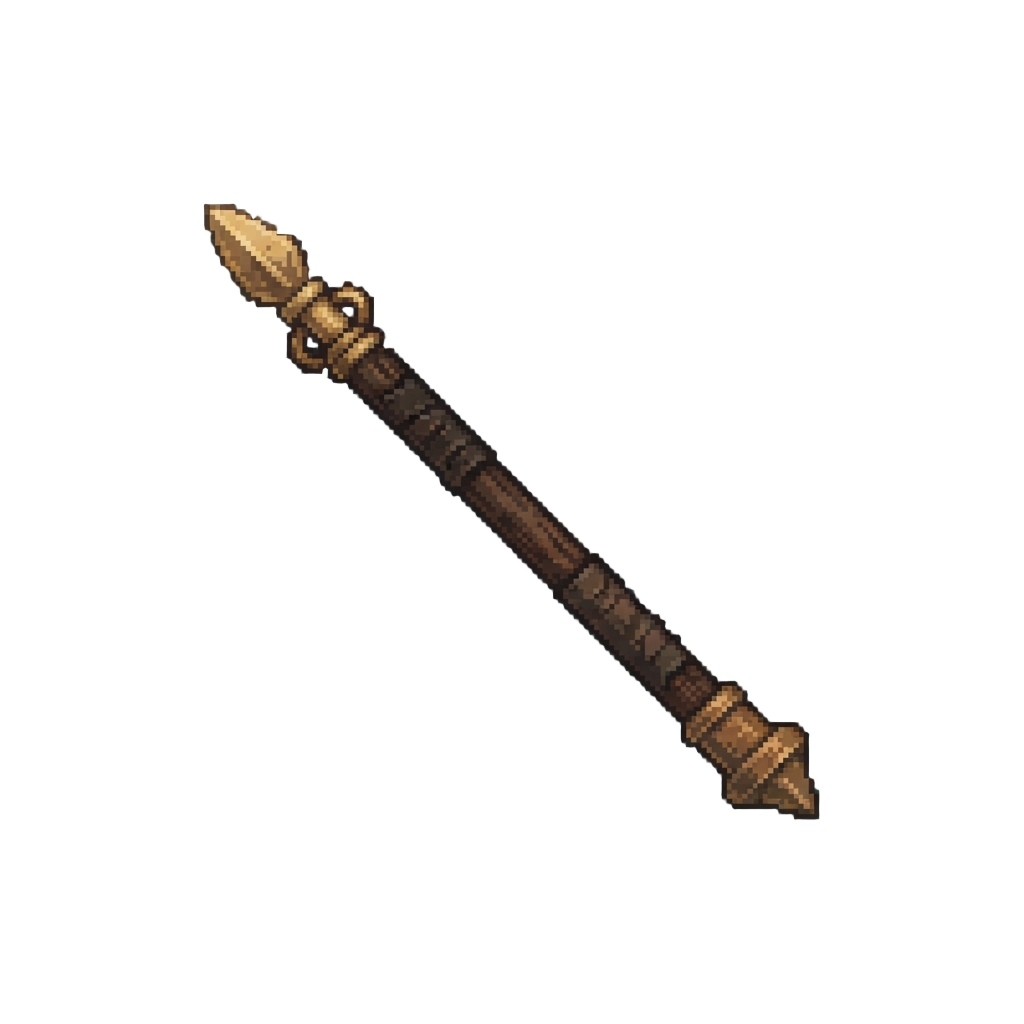 A Heavy Bronze Monk Staff
