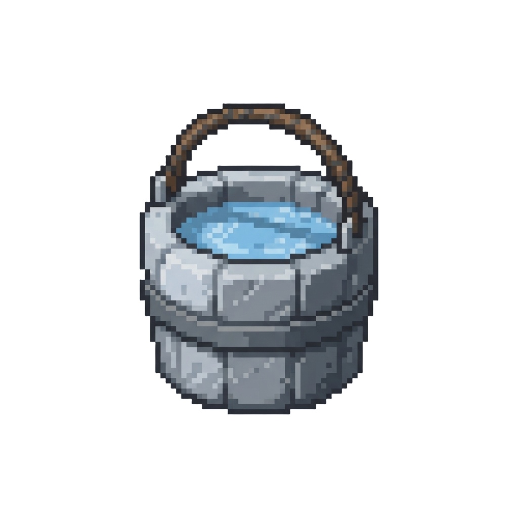 A Tiny Stone Bucket for Holding Water