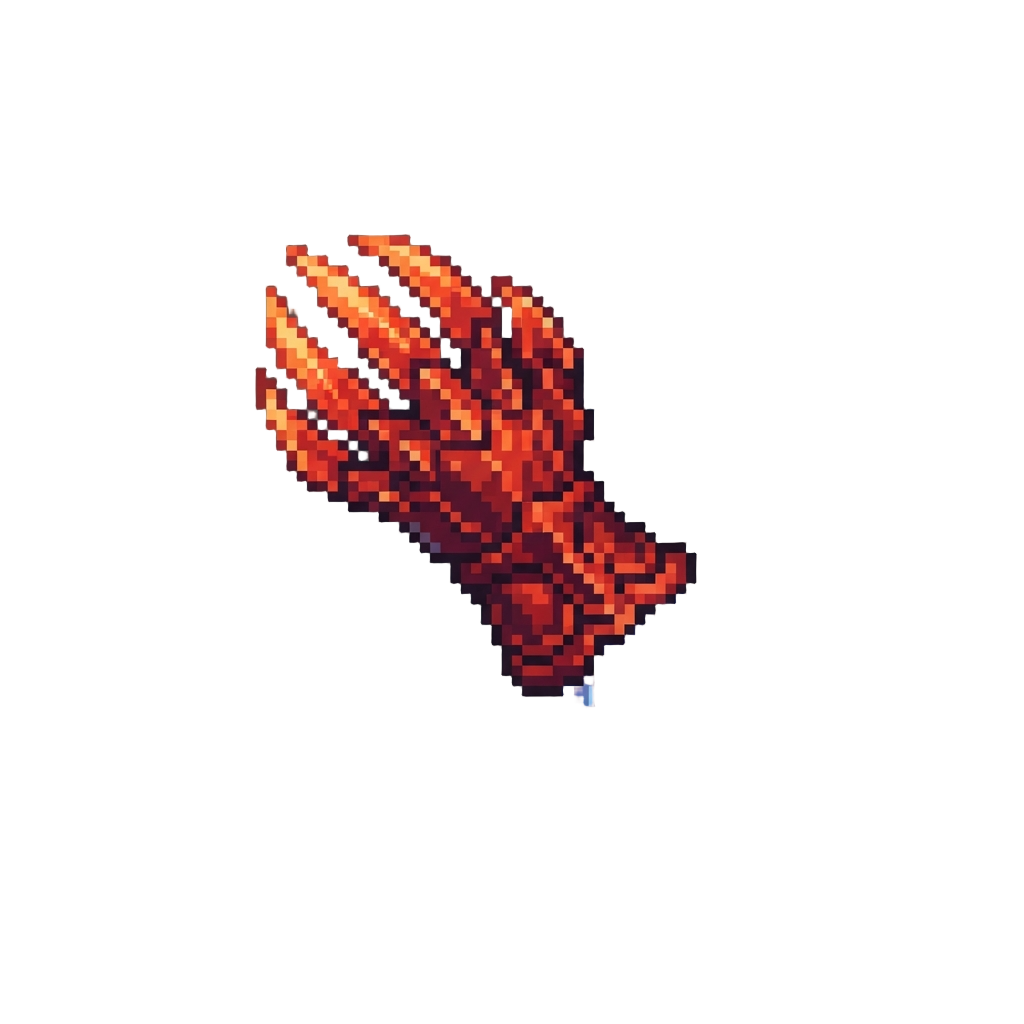 Blazing Red Claws Emitting Soul Scatter Claws