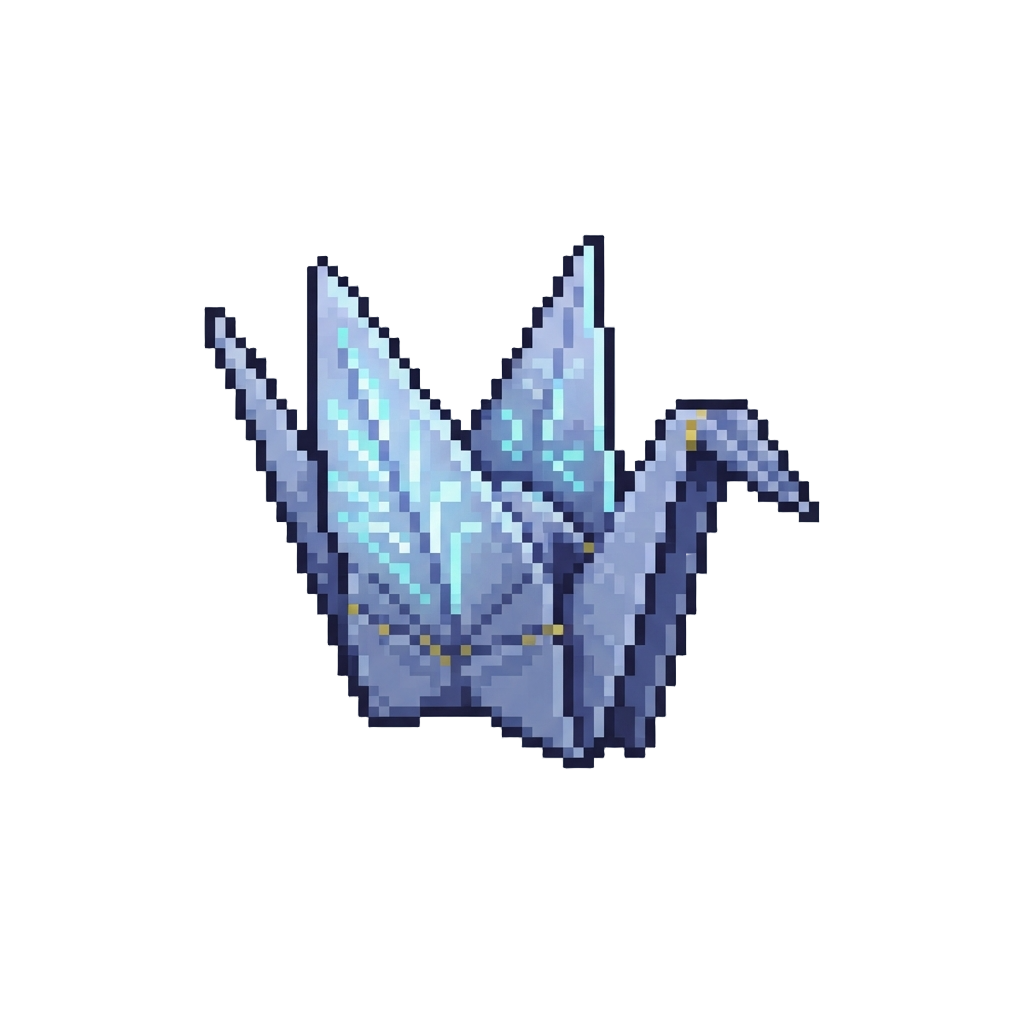 A Delicate Spirit-guiding Paper Crane