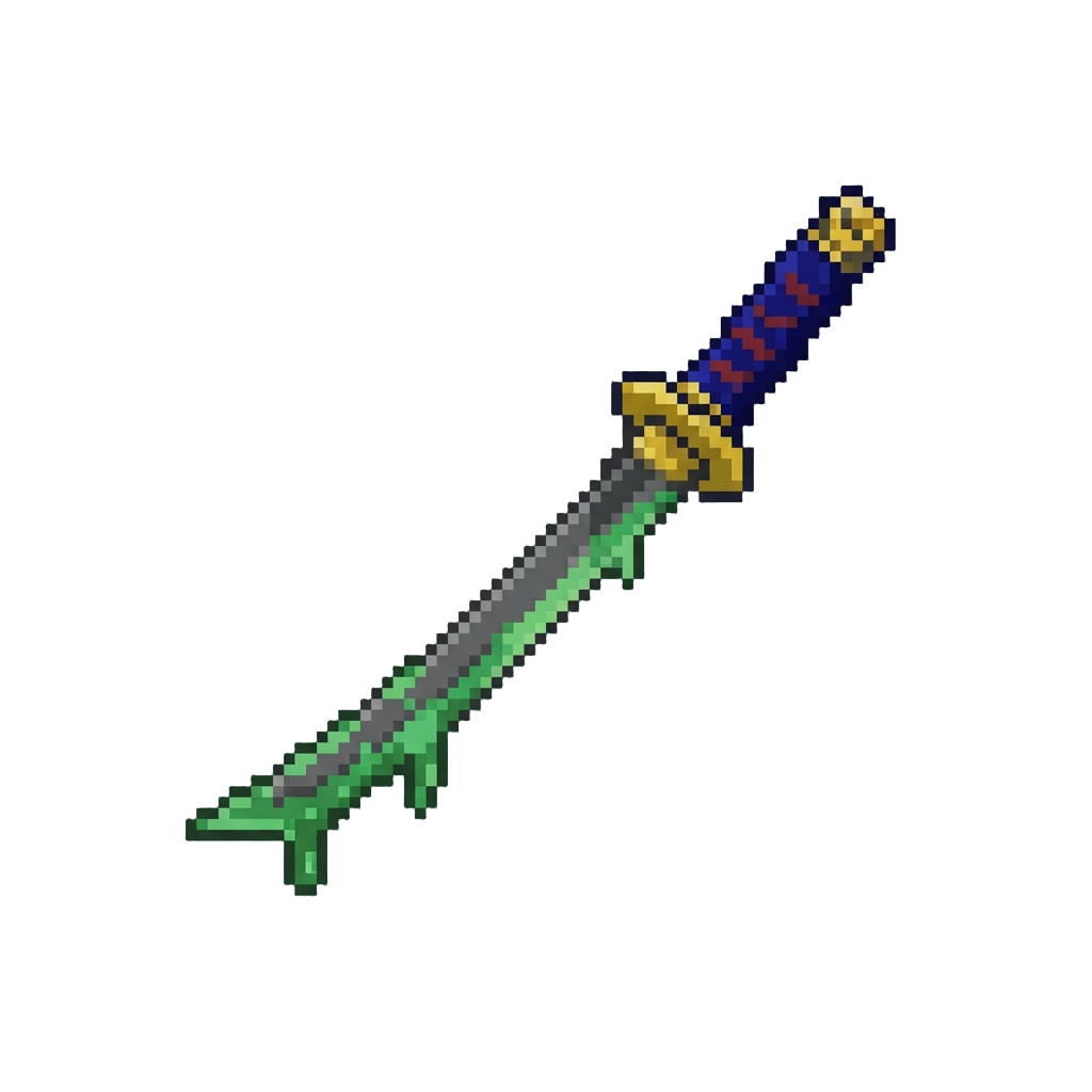 A Curved Demon-slaying Katana Coated in Poison